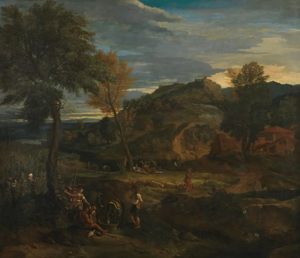 Italienische Landschaft, by Jean François Millet