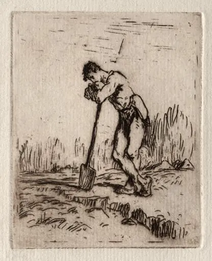 Man Leaning on a Spade, by Jean François Millet