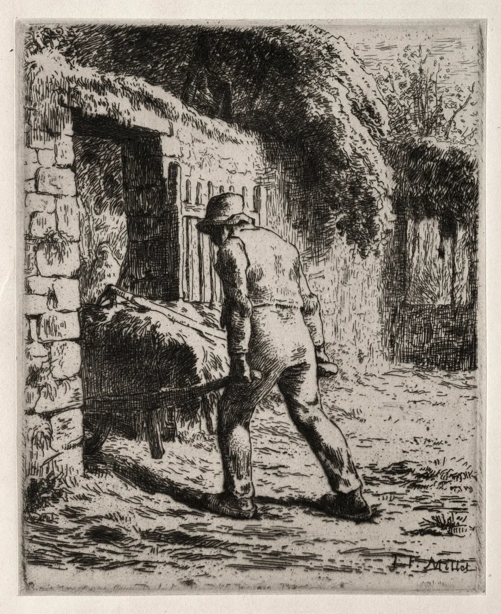 Peasant Returning from the Manure Heap, by Jean François Millet, 1856