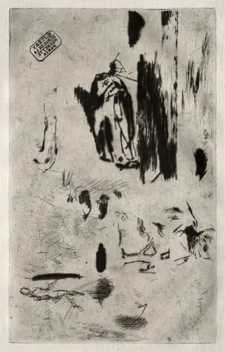 Plate with Sketches, by Jean François Millet