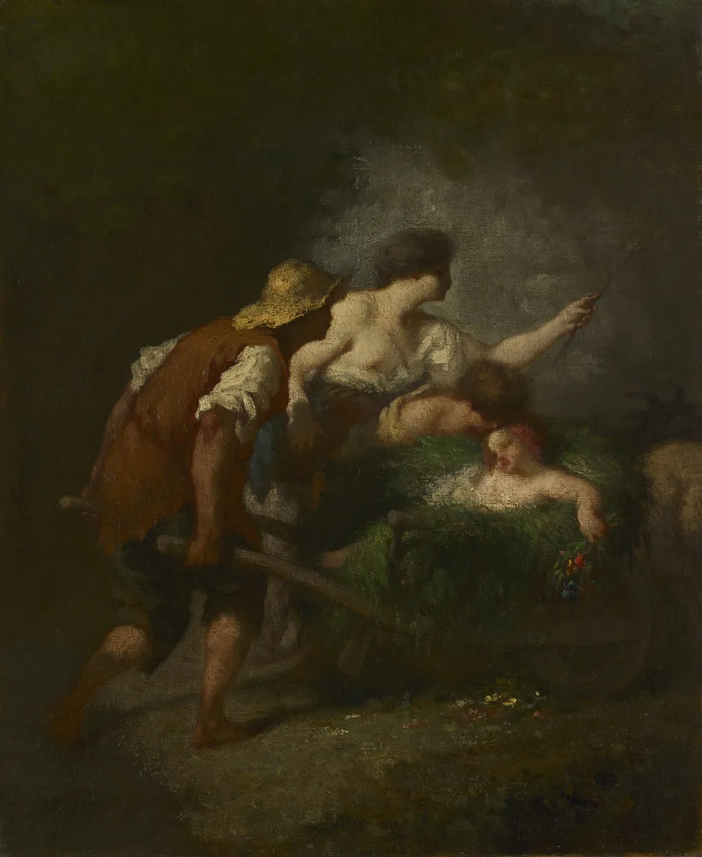 Return from the Fields, by Jean François Millet, oil, 1846