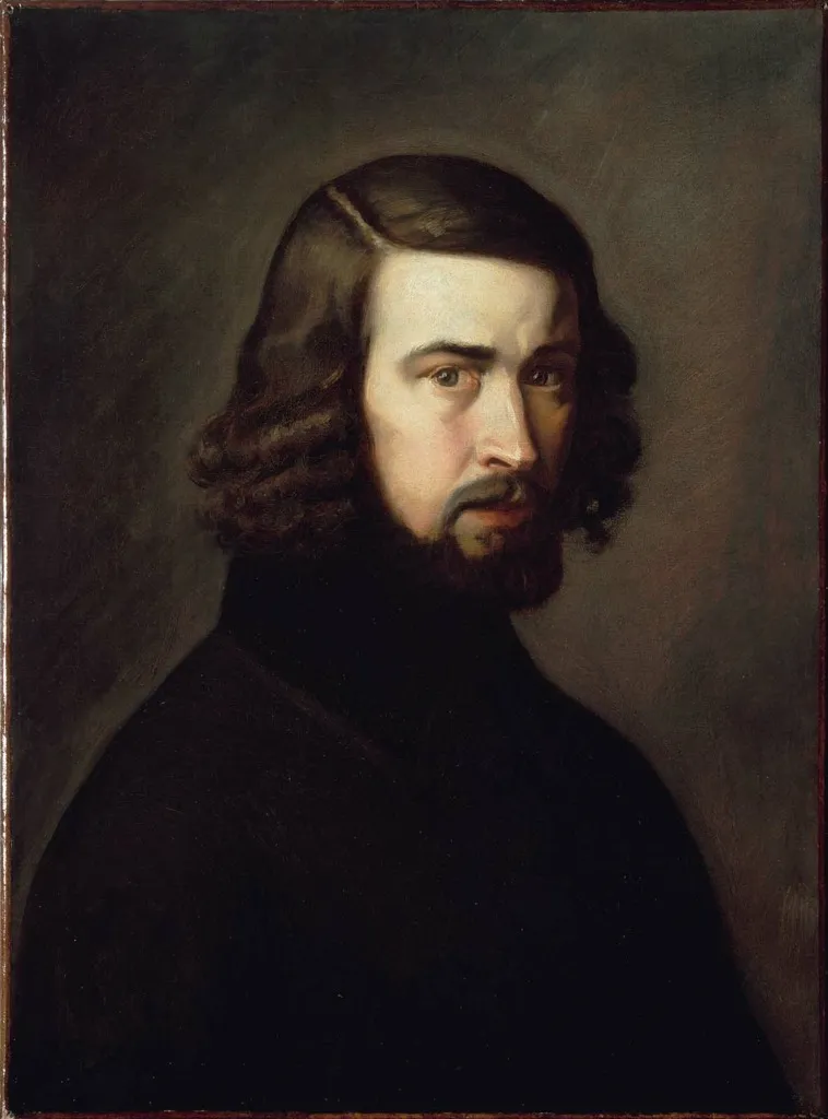 Self-Portrait, by Jean François Millet, oil, 1840