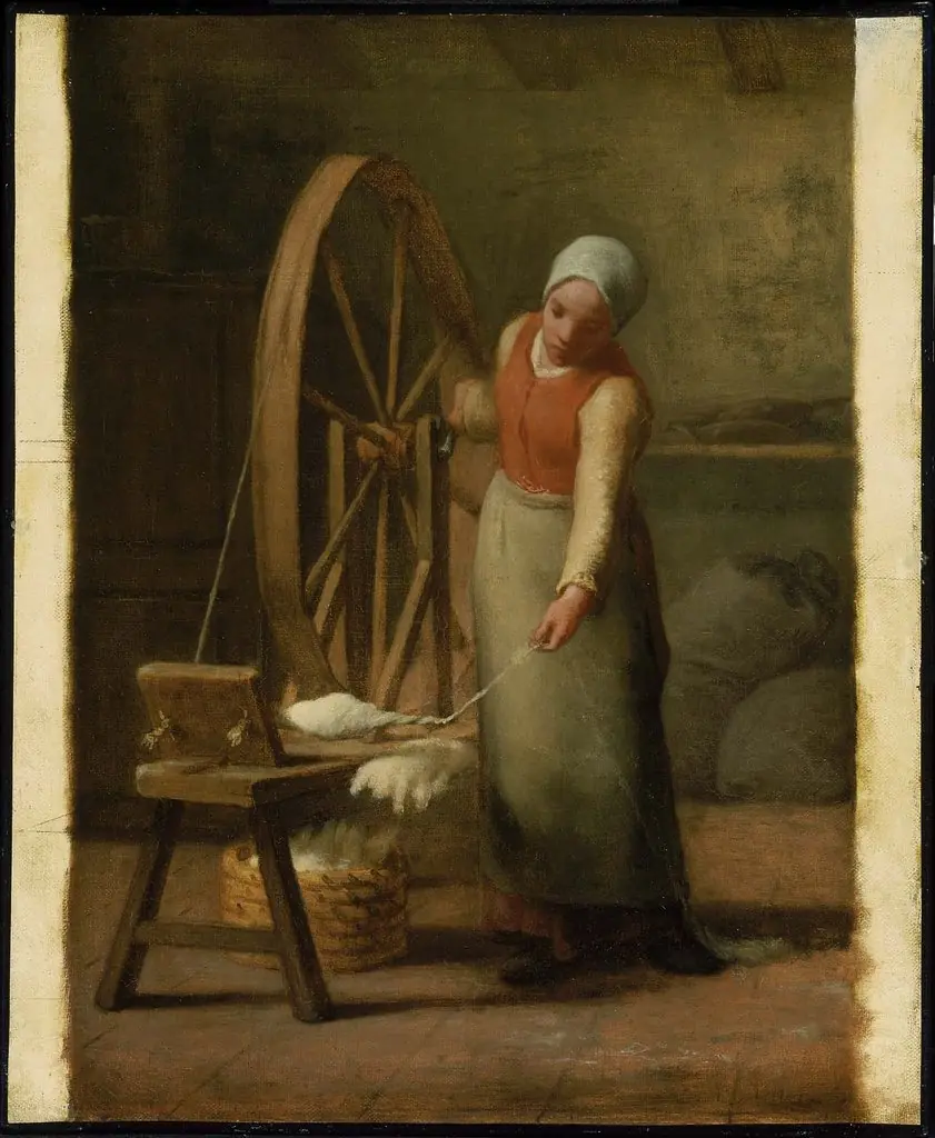 Standing Spinner, by Jean François Millet