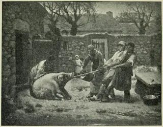 The Pig-Killers, by Jean François Millet, 1869