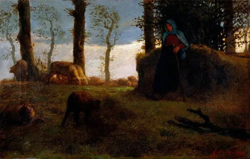 The Shepherdess, by Jean François Millet