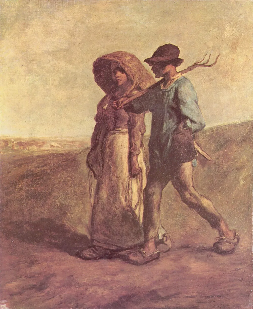 The Walk to Work, by Jean François Millet, oil, 1850