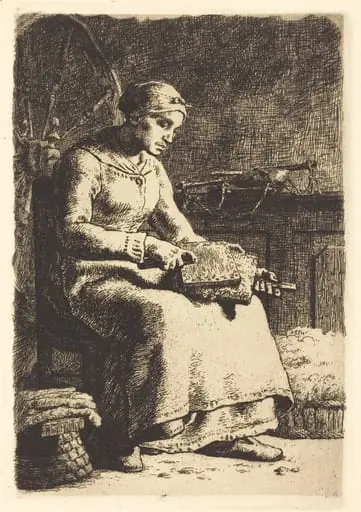 The Wool Carder (La cardeuse), by Jean François Millet