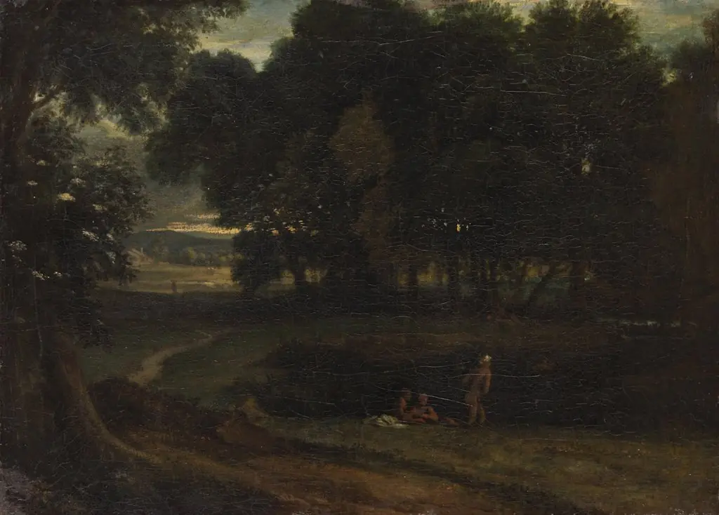 Waldlandschaft mit Badenden, by Jean François Millet