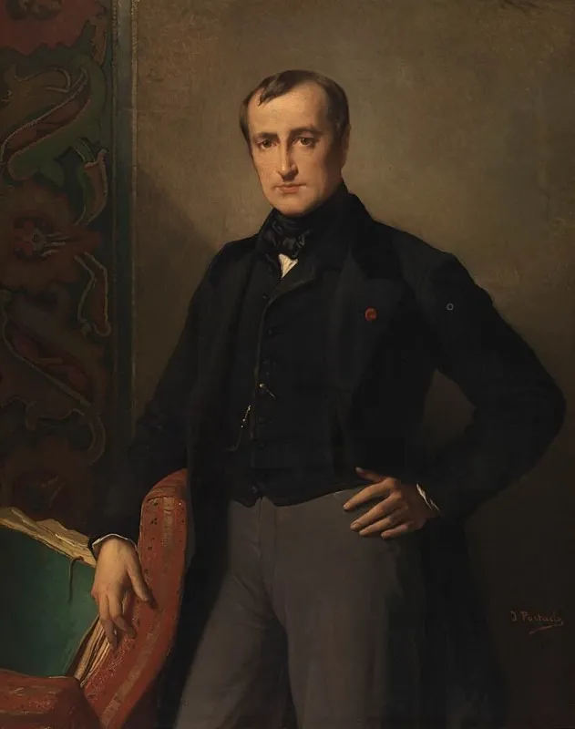 Portrait of the painter Paul Delaroche, by Jean-François Portaels, oil, 1895