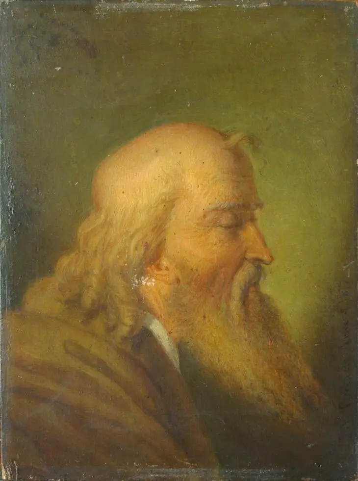 Study of an old man's head, by Jean-François Portaels