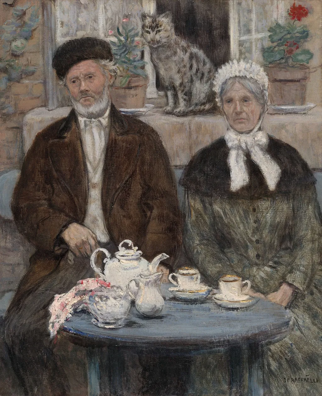 Afternoon Tea, by Jean-François Raffaëlli, unspecified, 1890