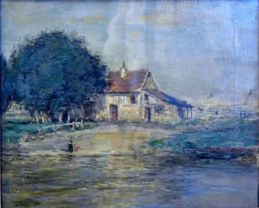 Casă pe malul apei, by Jean Francois Raffaelli