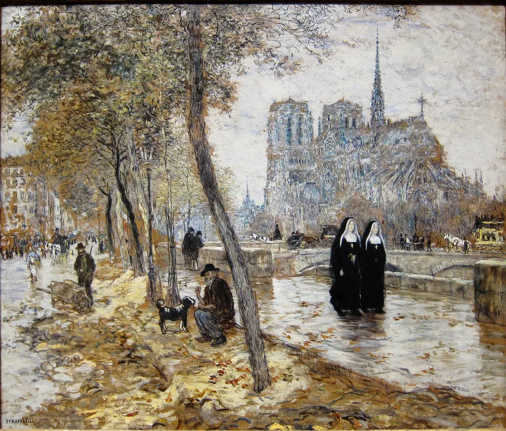 Notre Dame de Paris, by Jean-François Raffaëlli, unspecified, 1896