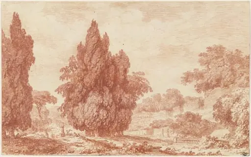 A Stand of Cypresses in an Italian Park, by Jean Honoré Fragonard