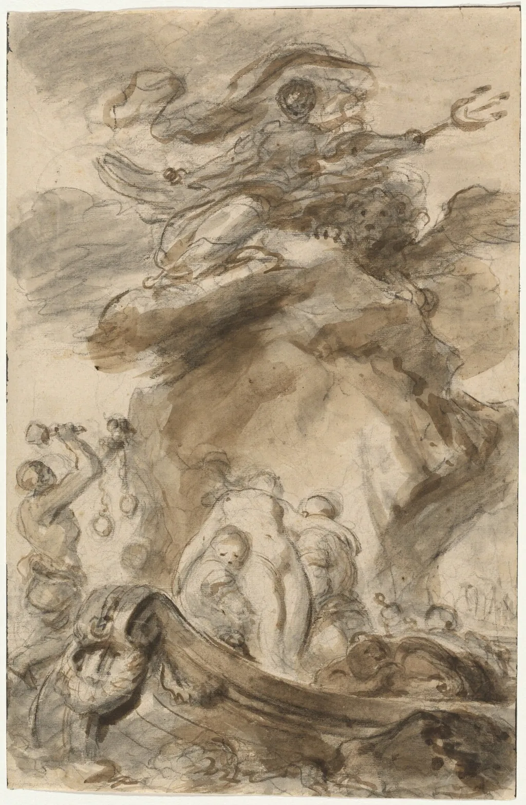 Angelica Is Exposed to the Orc, by Jean Honoré Fragonard, chalk, 1784