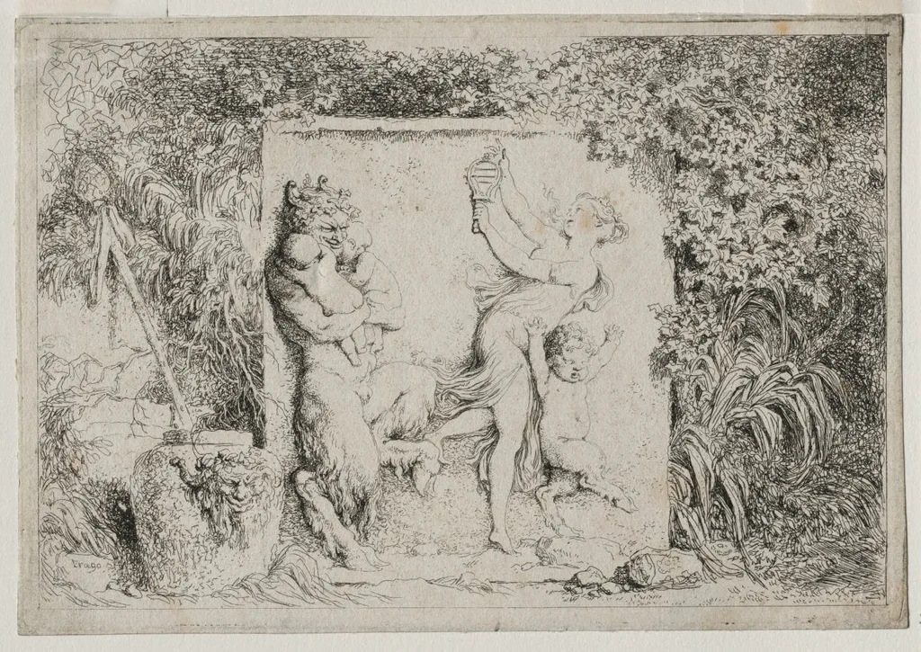 Bacchanales: The Satyr's Dance, by Jean Honoré Fragonard, 1763