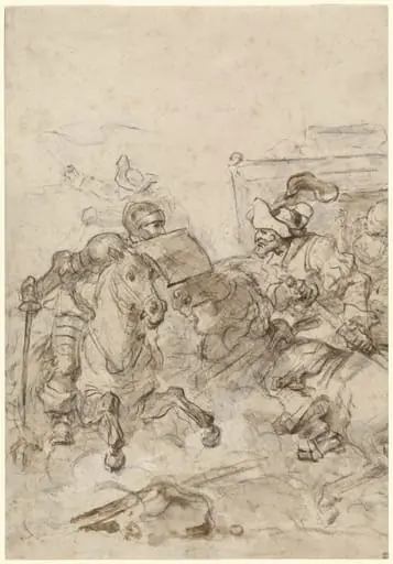 Don Quixote Attacking the Biscayan, by Jean Honoré Fragonard