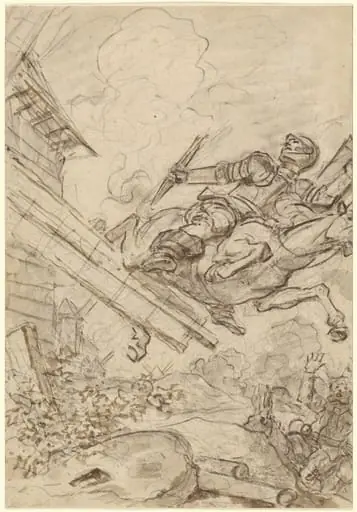 Don Quixote Attacking the Windmill, by Jean Honoré Fragonard
