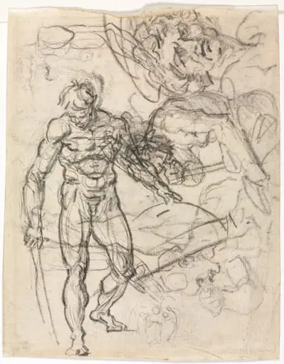Figure Studies (verso), by Jean Honoré Fragonard
