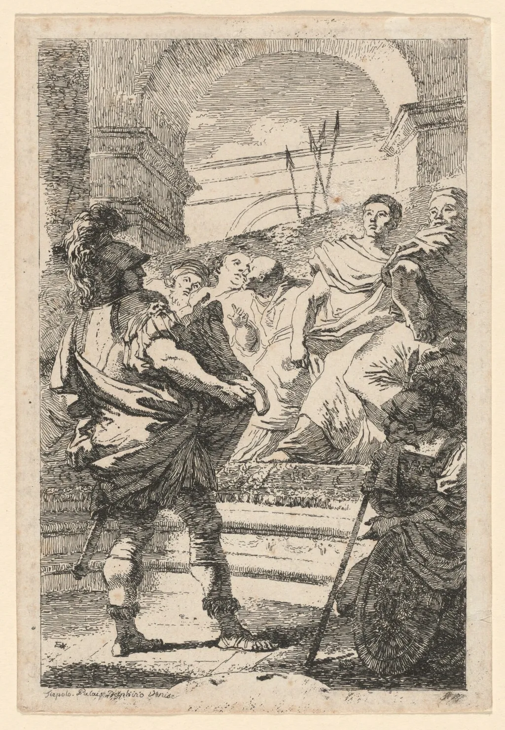 Mucius Scaevola, by Jean Honoré Fragonard, ink, 1764