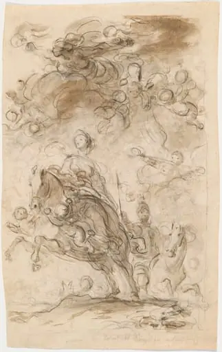 Orlando and Angelica Arrive at Charlemagne's Camp, by Jean Honoré Fragonard