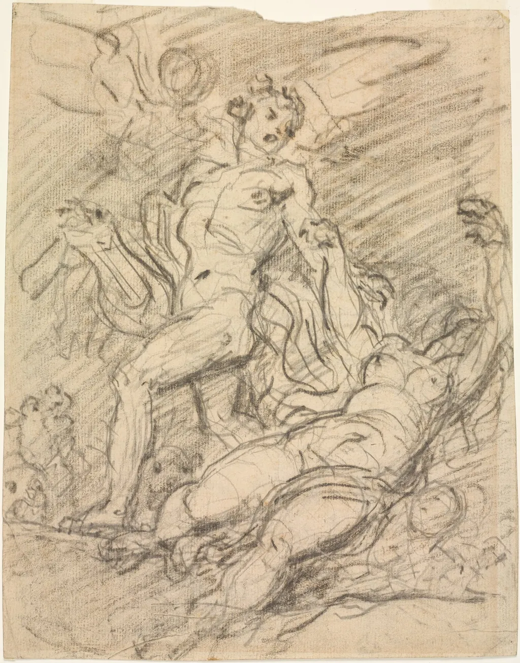 Orpheus and Eurydice (recto), by Jean Honoré Fragonard, 1761