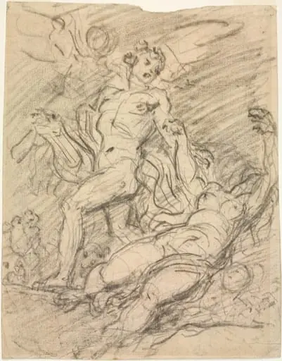 Orpheus and Eurydice (recto), by Jean Honoré Fragonard
