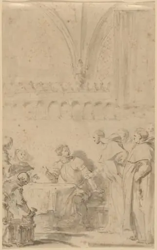Rinaldo is Welcomed by the Monks, by Jean Honoré Fragonard