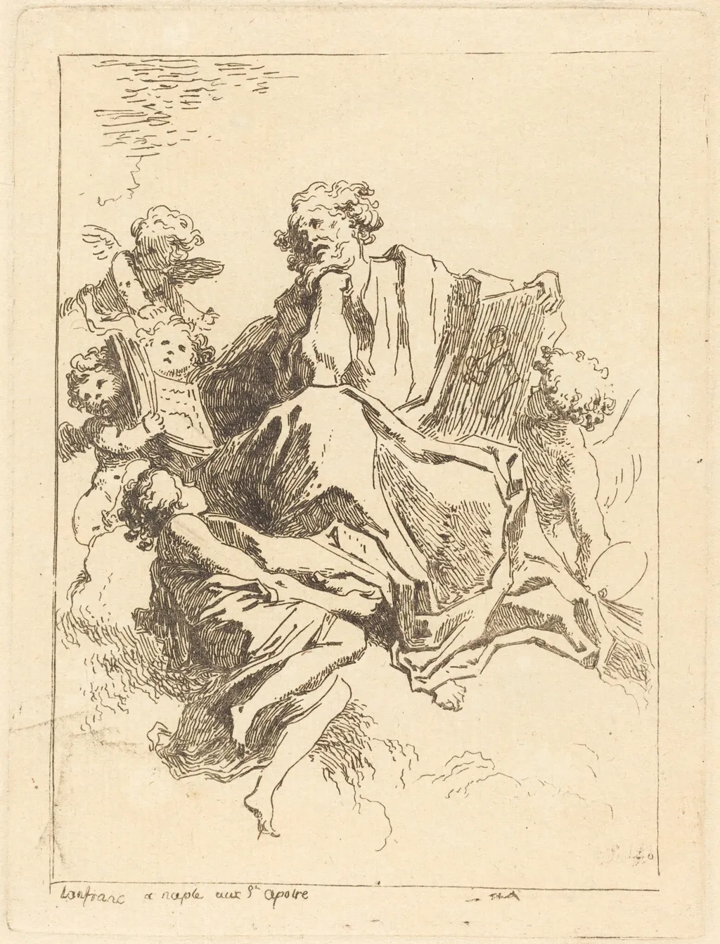 Saint Luke, by Jean Honoré Fragonard, ink, 1762
