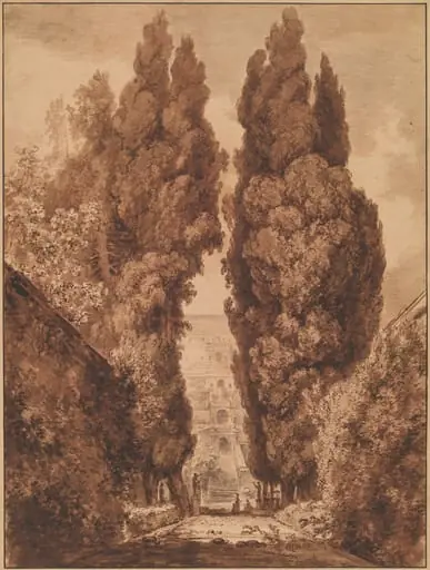 The Avenue of Cypresses at Villa d'Este, by Jean Honoré Fragonard
