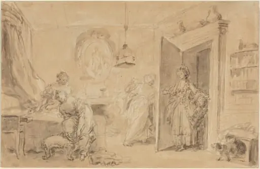 The Bedroom (Le Coucher or Ma Chemise brule), by Jean Honoré Fragonard