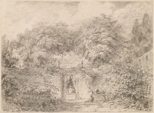The Little Park (Le petite parc), by Jean Honoré Fragonard