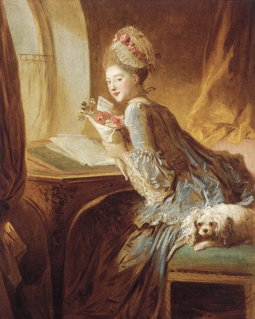 The Love Letter, by Jean Honoré Fragonard, oil, 1770