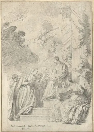 The Mystic Marriage of Saint Catherine, by Jean Honoré Fragonard