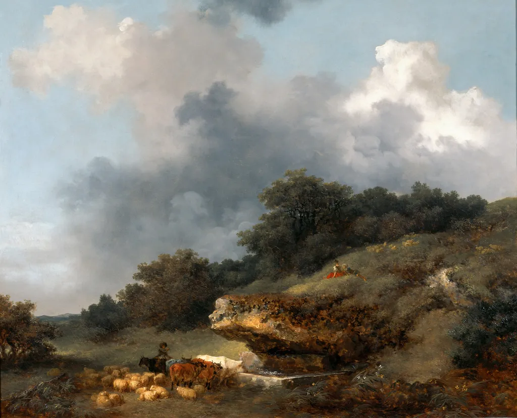 The Trough, by Jean Honoré Fragonard, oil, 1763