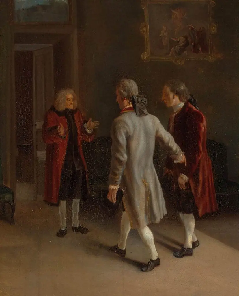 Voltaire Welcoming his Guests, by Jean Huber