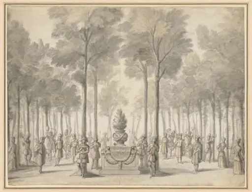 Design for the Divertissement from "La Pastorale" (First Entrée of the opera-ballet "Les Muses" by Danchet and Campra"), by Jean I Bérain
