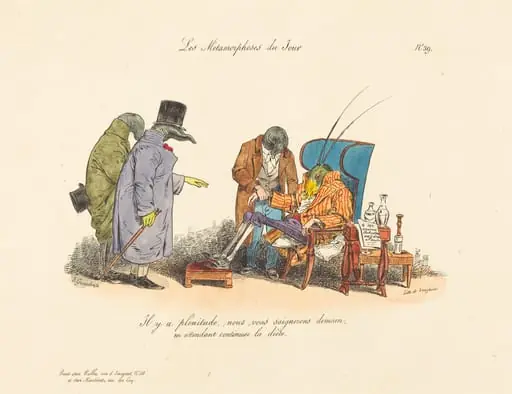 The Ailing Cricket, by Jean-Ignace-Isidore Grandville