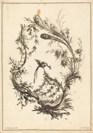 Ornament with a Peacock, by Jean-Jacques Avril I