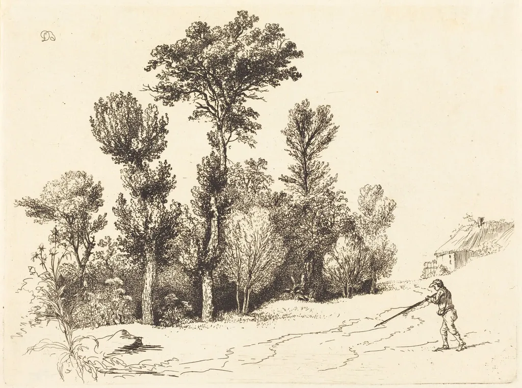 Petit Bosquet au Chasseur, by Jean-Jacques de Boissieu, ink, 1772