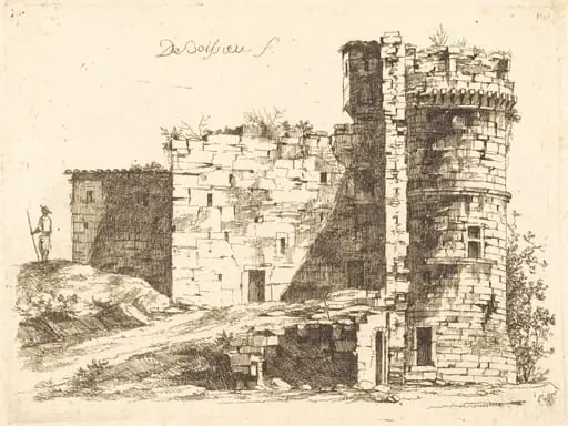 Ruins of the Château Saint-Chamond, Loire, by Jean-Jacques de Boissieu