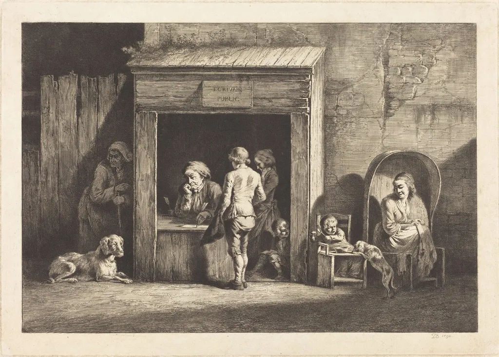 The Public Scribe, by Jean-Jacques de Boissieu, ink, 1790