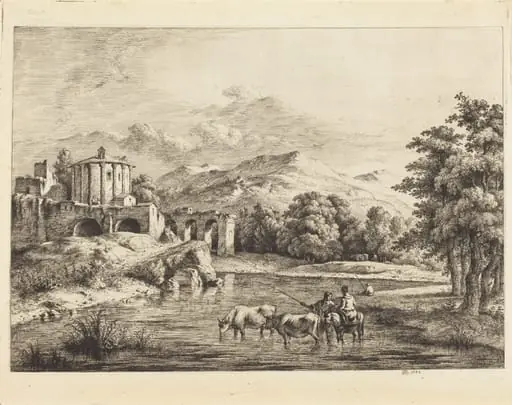 The Temple of Vesta, by Jean-Jacques de Boissieu