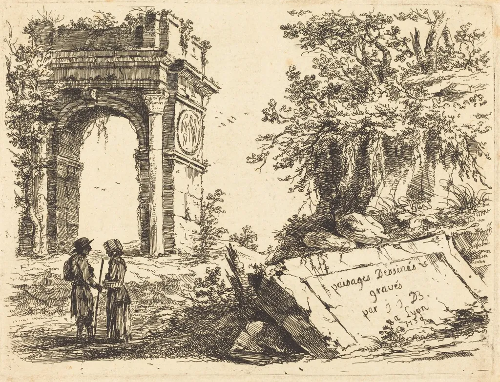 Triumphal Arch, by Jean-Jacques de Boissieu, ink, 1759