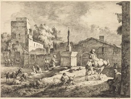 View of Saint-Andéol, by Jean-Jacques de Boissieu