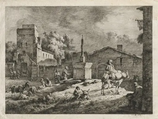 View of Saint-Andeol, by Jean-Jacques de Boissieu