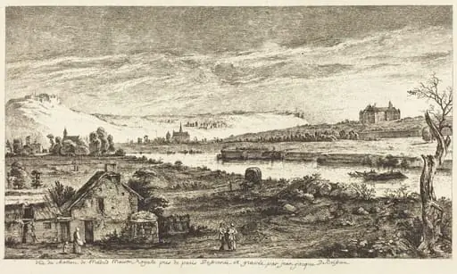 Vue du chateau de Madrid, by Jean-Jacques de Boissieu