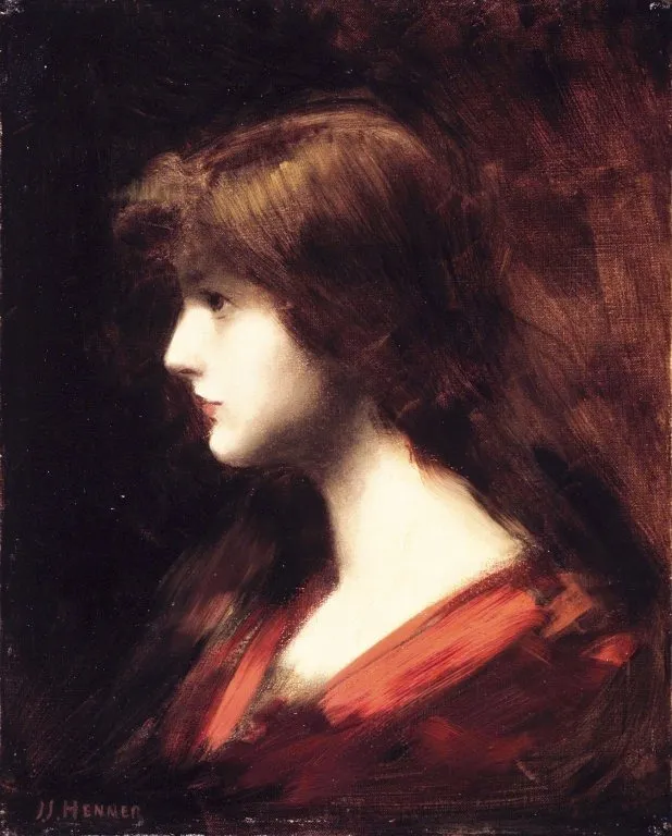 Head of a Girl, by Jean-Jacques Henner, oil, 1850