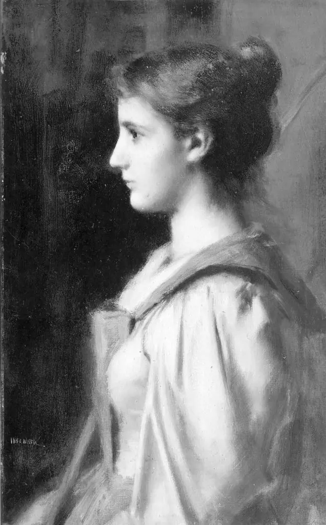 Portrait of a Young Woman in a Red Robe, by Jean-Jacques Henner