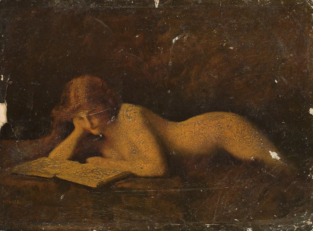 Reading woman, by Jean-Jacques Henner, unspecified
